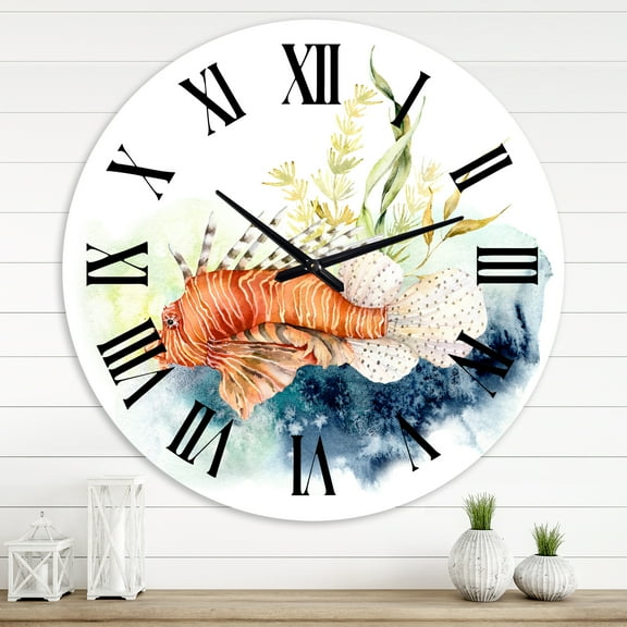 Designart 1 in Coastal Wall Clock