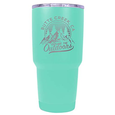 

Butte Creek California Souvenir Laser Engraved 24 oz Insulated Stainless Steel Tumbler Seafoam