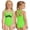 S10-Light Green, variant on Ulitacool 3-4 Years Toddler Swimsuit For Girl Sleeveless Crisscross Back Swimwear Solid Color Letter Print Stretch Lightweight Sun Safe Pool Outfit Classic Beach Wear Hot Pink