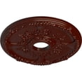 thumbnail image 3 of Ekena Millwork 18"OD x 3 1/2"ID x 1 3/8"P Antioch Ceiling Medallion (Fits Canopies up to 3 1/2"), Hand-Painted Brushed Mahogany, 3 of 5