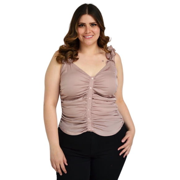 Top drapeado Zenobia Talla Extra 11797 beige