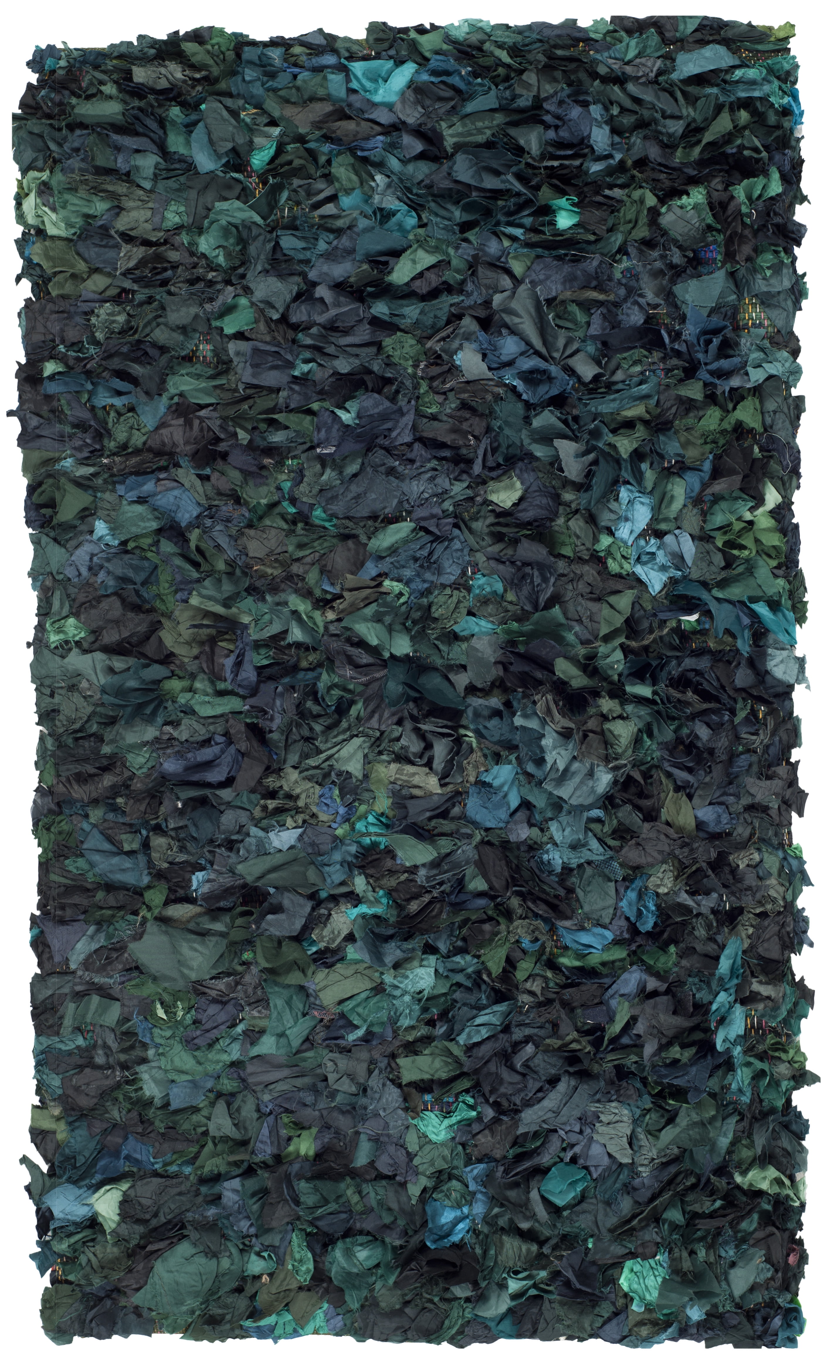 SAFAVIEH Rio Cassandra Confetti Polyester Shag Area Rug, Green/Multi, 2'3" x 3'9"