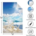 thumbnail image 5 of Starfish Blue Sky Tea Towels 4 Pack Summer White Beach Kitchen Dish Cloth with Hanging Loop, 18"x28" Lint-Free Absorbent Towel for Kitchen Drying Wiping and Cleaning, 5 of 7