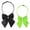 Black&Green, variant on INSPIRE CHIC Women's Pre-tied Bowknot Adjustable Neck Strap Cute Bowtie 2 Pcs Black&White