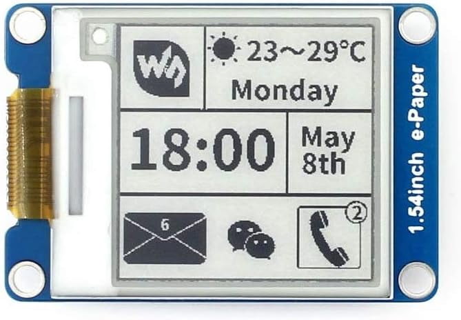 200x200 Resolution 1.54inch E-Ink Display Module Electronic E-paper Sreen with Embedded Controller SPI Interface Support Partial Refresh for /Arduino/Nucleo