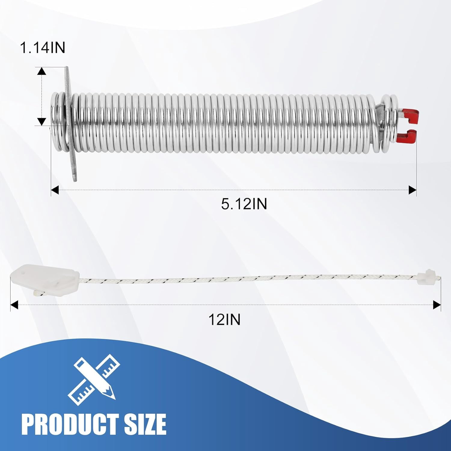 UPGRADED 12004119 Dishwasher Door Spring & Cable Set - Dishwasher Door Hinge Replacement AP5953108, PS10061222, PD00041424