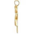 thumbnail image 2 of Avariah 14k Yellow Gold Puffed Girl with Bow on Right Engravable Charm - 30mm, 2 of 6