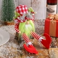 thumbnail image 4 of Christmas Gnome Plush Decorations, Red Handmade Doll,Christmas Home Tabletop Elf Gnomes Decor Ornaments,4.7*13Inch, 4 of 8