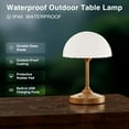 thumbnail image 3 of Mushroom Lamp Cordless Table Lamp, Outdoor Waterproof Shower Lamps, 5000mAh Rechargeable Battery Operated Dimmable Touch Desk Lamps, LED Night Light for Bathroom  Camping Restaurant, 3 of 8