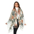 thumbnail image 3 of FORMRS Womens Scarf Winter Soft Long Big Warm Shawls Wrap Tassel Scarves, Mountain Pattern, 3 of 9