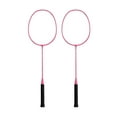 thumbnail image 1 of jinwen Badminton Rackets 2Pcs Badminton Equipment for Beach Indoor Outdoor Backyard Pink, 1 of 7