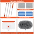 thumbnail image 6 of Baseboard Cleaner Tool with Handle, Extendable Long Handle Baseboard Cleaning Duster with Reusable Pads for Floorboard, Ceiling Fan Blade Cleaner Duster (Gray), 6 of 7