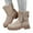 Khaki, variant on Wide Calf Platform Snow Boots for Women 2025 Fashion Leopard Fleece Lined Winter Warm Chunky Mid Heel Side Zipper Short Ankle Booties