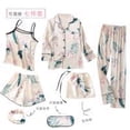 thumbnail image 2 of Juego de camisón 7pcs / set Ropa de dormir impresa con pantalones cortos de chaleco Conjunto de pijamas de mujer Lady Home Wear, M Inevent AP000846-01, 2 of 7