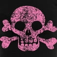 thumbnail image 3 of CafePress - Worn Pink Skull And Crossbones Women's Dark Pajama - Women's Short Sleeve Print T-Shirt and Pants Dark Cotton Pajama Set, 3 of 7