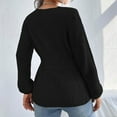 thumbnail image 5 of IROINNID Womens Sweater V-Neck Pullover Sweater Solid Color Comfy Mid-Length Long Sleeve Sweater, 5 of 9