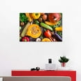 thumbnail image 4 of Kitchen Canvas Wall Art Fruit and Vegetable Ingredients Picture Dining Room Canvas Painting for Home Wall Decor, Vegetable Framed Artwork for Kitchen Restaurant Decoration Ready to Hang (12"Hx18"W), 4 of 6