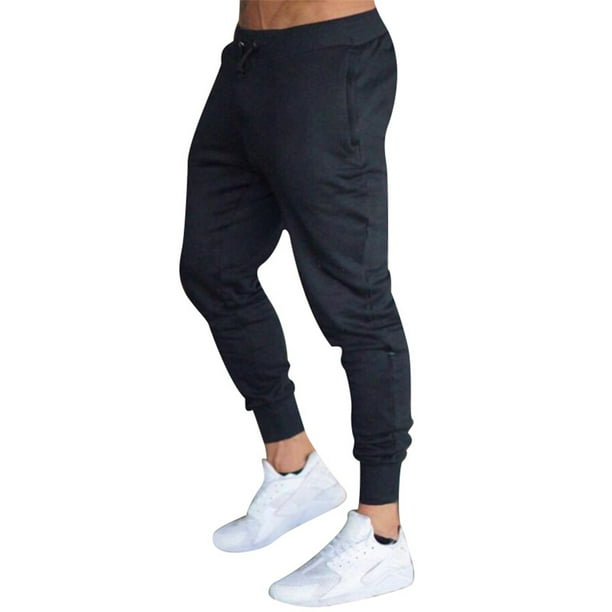 Avamo Mens Tapered Joggers Slim Fit Pocket Sweatpants Gym Workout Casual  Legging Sports Closed Bottom Track Pants Activewear