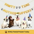 thumbnail image 4 of Let's Pawty Dog Birthday Party Supplies - Pawty Time Mother Puppers - Funny Gold Glitter Puppy Dog Birthday Banner For Party Decorations Girl Boy - Cute Puppy Pets Paw Pennant Sign Decor, 4 of 10