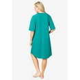 thumbnail image 2 of Dreams & Co. Plus Size Short French Terry Zip-Front Robe, 2 of 6