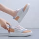 thumbnail image 2 of Zapatillas deportivas de lona sin tacón para mujer, zapatos planos de color rosa, informales, a la moda, para primavera y otoño, 2024, 2 of 5