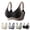 A1 Black, variant on Sports Bras for Women Jelly Bras Seamless Wirefree Padded Workout Bra Push Up Adjustable Straps Athletic Activewear for Gym Running Yoga Fitness Everyday Top Light Green XXL