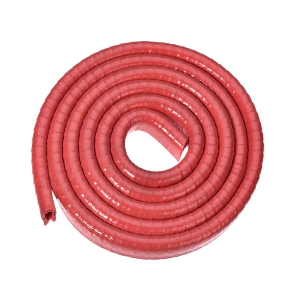 Uxcell Fits 1/32"-3/32" Edge 3.3Ft/1MEdge Trim U Seal w Iron Sheet Red Plastic