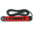 Hyper Tough 6Outlet 15ft Cord Metal Surge with 500Joule Protection