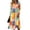 Saffron, variant on Womens Fall Casual Maxi Dresses Floral Long Sleeve V Neck Dresses High Waist A-Line Swing Sundress