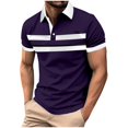 thumbnail image 4 of Blmnix Baggy T Shirts for Man Polo Shirts Golf Shirt Muscle Undershirt Purple Collared Short Sleeve Mens Summer Shirts,M, 4 of 5