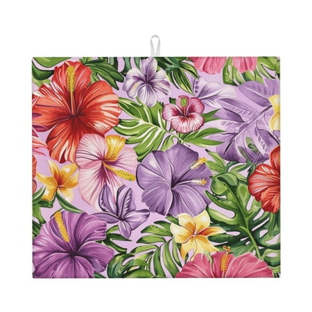 

Floral painting in watercolor oven and pan lid 4-piece set are heat-resistant and sturdy suitable for kitchen cooking baking barbecue etc