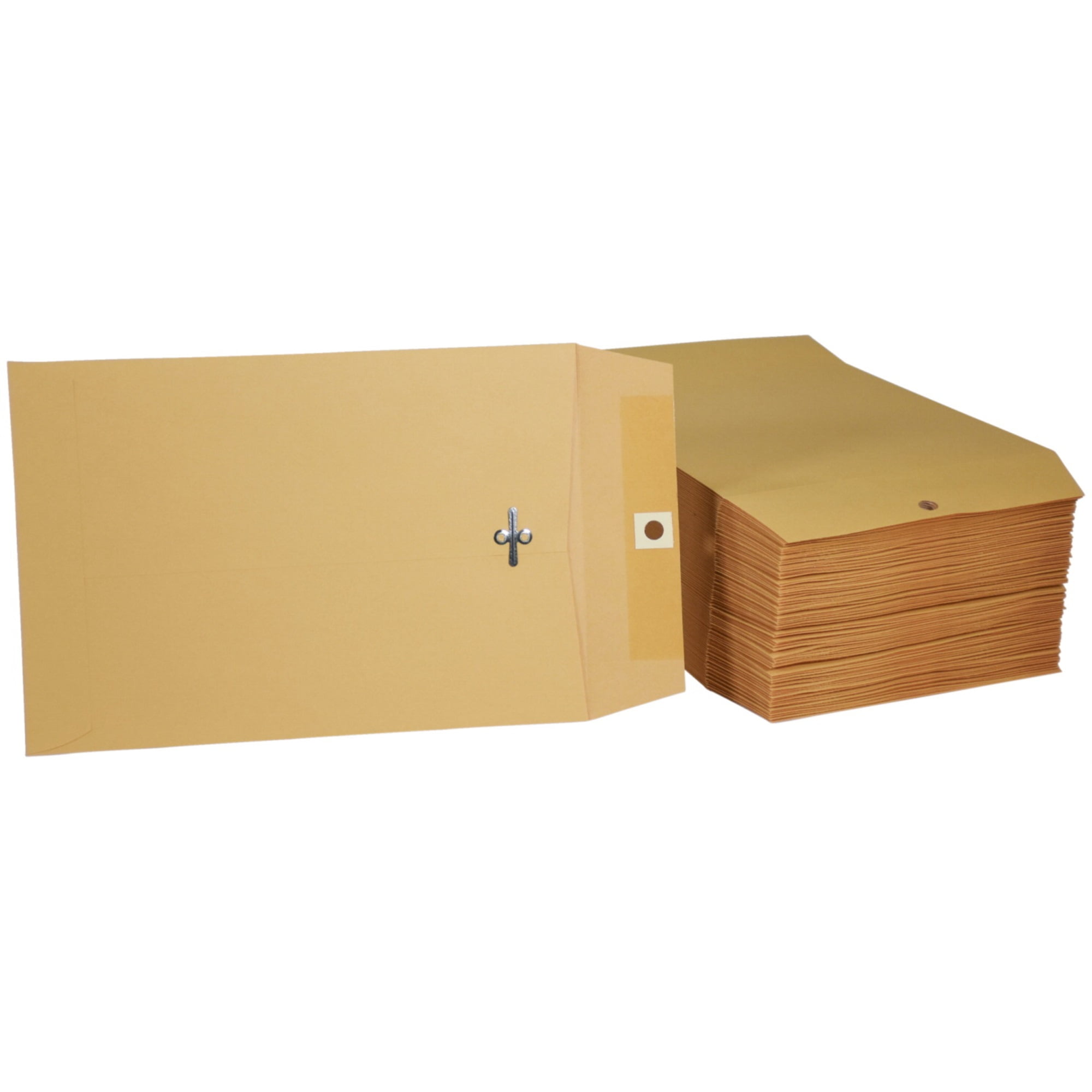 School Smart 2013896 6.5 x 9.5 in. Kraft Envelope with Clasp, Kraft Brown - Pack of 100