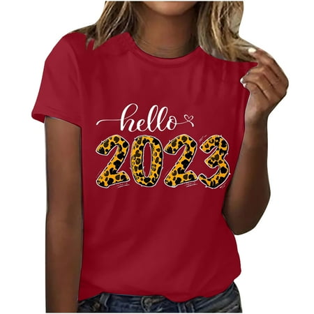 

Corset Top Long Sleeve Workout Tops for Women Adult Fashion Short Sleeve Round Neck Printing Casual Blouse T-Shirt Tops Shirt Valentines Shirts for Women White Shirts for Women Arrival Red 2XL