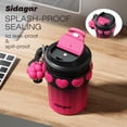thumbnail image 4 of Sidagar 12 oz Stainless Steel Insulated Travel Coffee Mug, Leak-Resistant Lid, Dark Pink, 4 of 9