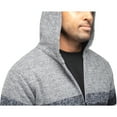 thumbnail image 5 of X RAY JEANS Mens Full Zip Hooded Sweater With Stripes &amp; Lining, Grey, 2XL, 5 of 7