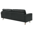 thumbnail image 4 of Sofa Couch, Black, Leather, Mid Century Living Lounge Cafe Lobby Hospitality Restaurant, Modern Contemporary HB34249, 4 of 8