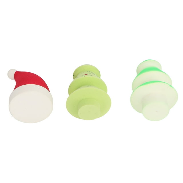 Mezcla de esponja de Belleza, esponja de Belleza de maquillaje toque de alta elasticidad las superficies planas evitan la deformación tema navideño para uso diario diario