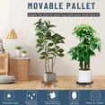 thumbnail image 4 of 2Pcs 20in Plant Caddy with Wheels, Heavy Duty Rolling Planter Stand, Indoor Outdoor Plants Saucer Tray with Drainage Device, 4 of 10