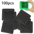 thumbnail image 1 of 50Pcs/100Pcs Coussin de Coussin en Mesh Respirant Tapis de Pot de Fleurs Carré Creux Bonsaï, 1 of 9