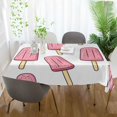 thumbnail image 3 of Yayeee Tablecloths 60" x 90" Rectangle Wrinkle Resistant Party Table Cover, Pink Ice Cream, 3 of 8