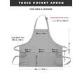 thumbnail image 5 of Delantal Chef Works Unisex Gris Ajustable con Tres Bolsillos, 5 of 5
