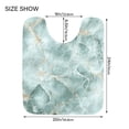thumbnail image 3 of Toilet Rug U-Shaped Bathroom Rugs Non-Slip Soft Plush Machine Washable Contour Bath Mat Mint Green Marble 24x20, 3 of 9
