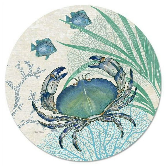 CounterArt Oceana Glass Lazy Susan Turntable 13 inch Round