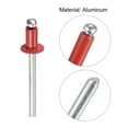 thumbnail image 4 of Unique Bargains Rivets Aveugles à Tête Ronde Plate en Aluminium de 4 Mm x 6 Mm, Pack de 100 Rouge, 4 of 5