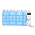 thumbnail image 1 of Portable 28 Grid Electronic Timing Medicine Box Case Medicine Storage Box for Travel (Blue), 1 of 9