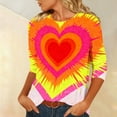 thumbnail image 5 of Craaazy Cozy Valentines Day T Shirts for Women Crew Neck 3/4 Sleeve Tops Gifts, 5 of 6