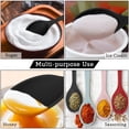 thumbnail image 4 of 4-Piece Heat-Resistant Silicone Stirring & Serving Spoons Set, 10.6 Inch Non-Stick Kitchen Utensils for Cooking, Mixing Soups/Salads/Milk, Durable High-Quality Silicone Construction, Black Color, 4 of 5