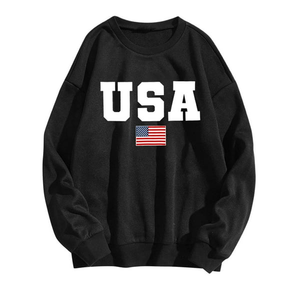 Xudanell Women's Oversized Fall Winter Sweatshirts Long Sleeve Crew Neck Casual Solid Color Pullover Tops Shirts (Black,L)