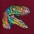 thumbnail image 2 of Dean Russo Raptor Animal Lover Men's Graphic T-Shirt, Maroon, 4X-Large, 2 of 6