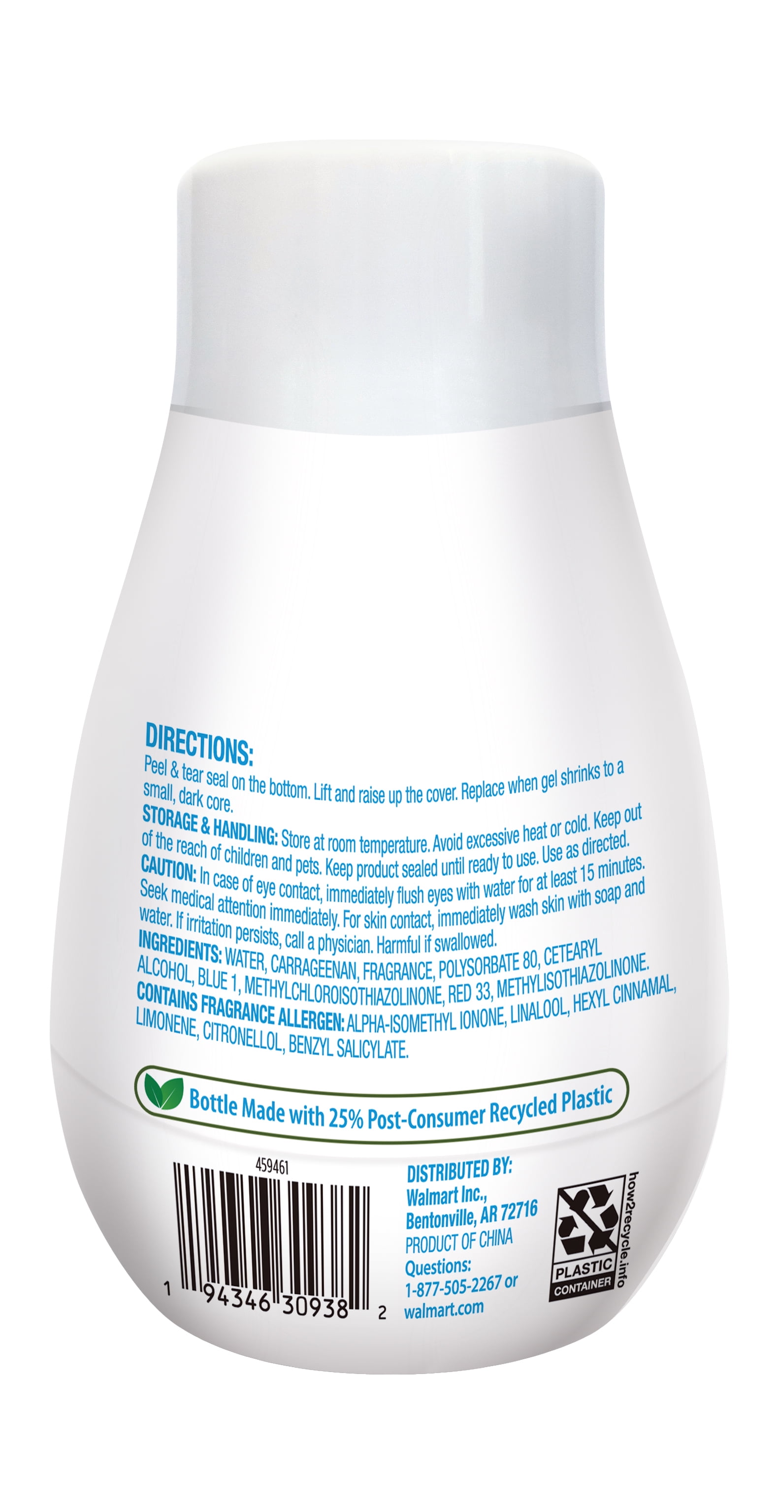 Great Value Adjustable Solid Gel Cone Air Freshener, Linen Fresh, 7 oz